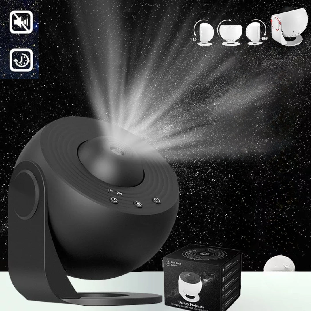 Celestial Dreams Galaxy Projector 360° Rotating Star Light with HD Films