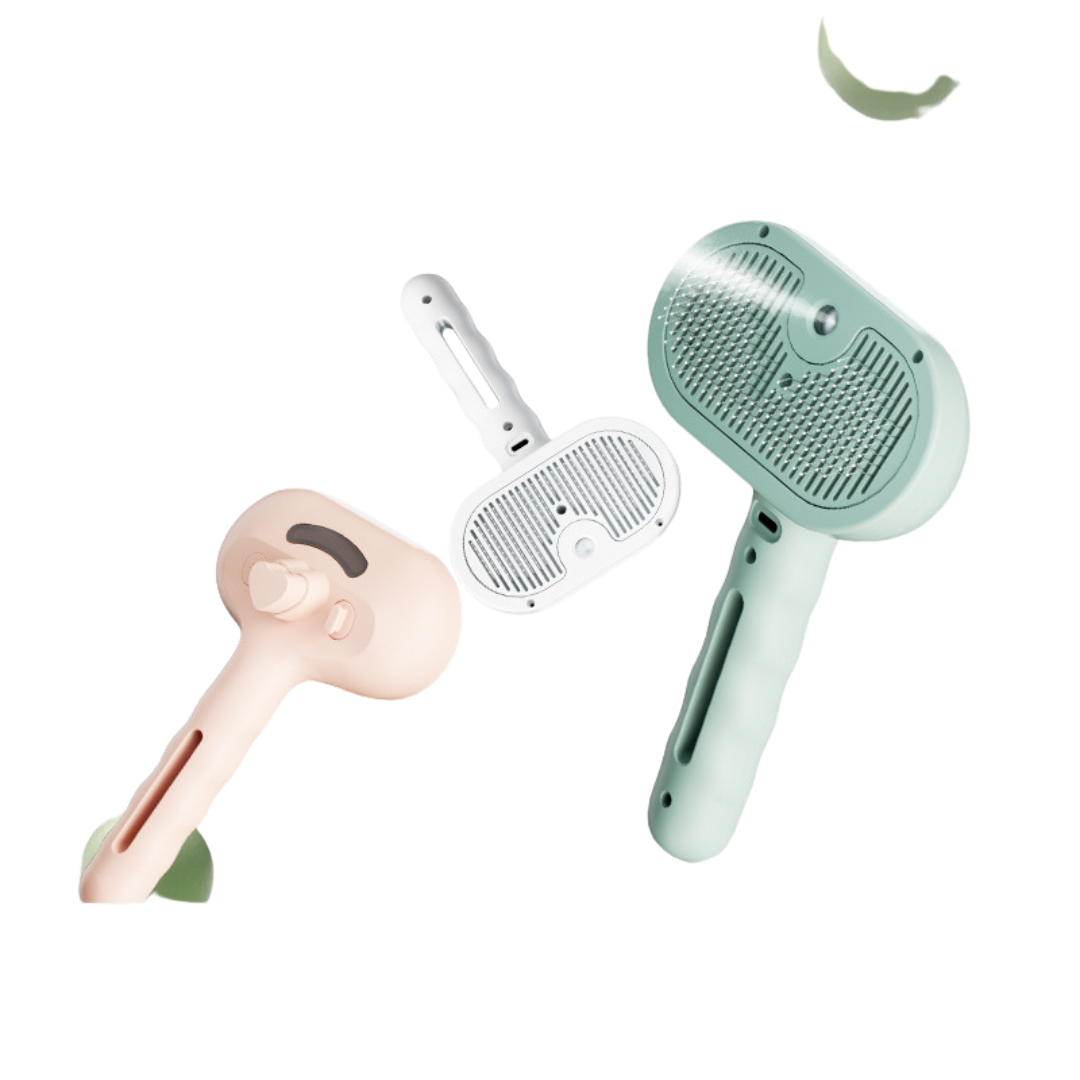 Pet Steam Brush Fast Detangling & Shedding Control for a Healthy Coat