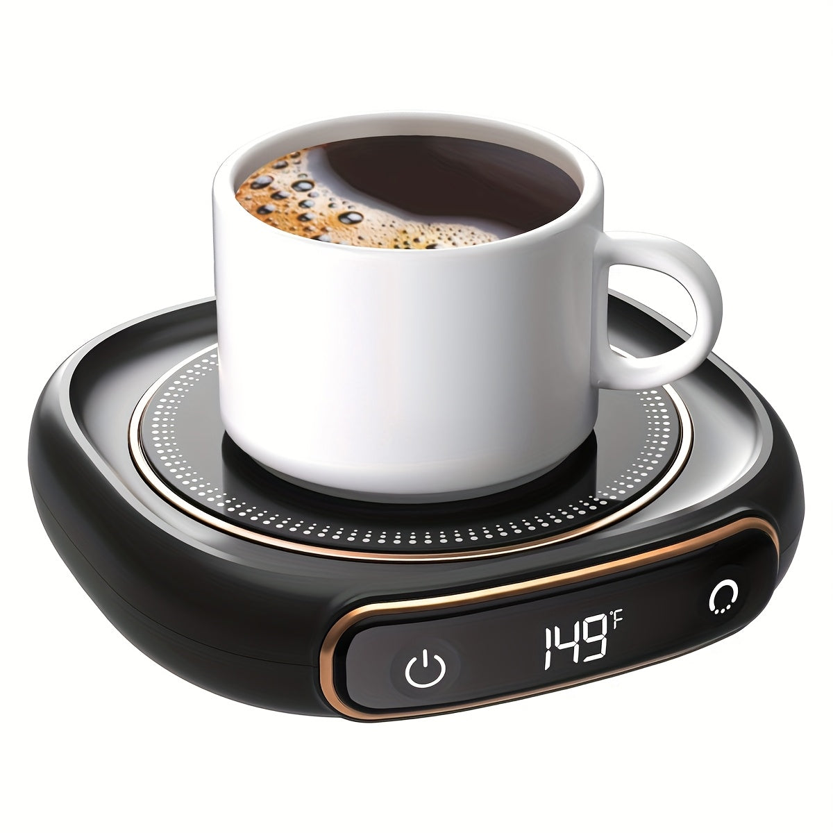 USB Smart Coffee Warmer Pad Compact Drink Heater with Safety Timer for Home & Office