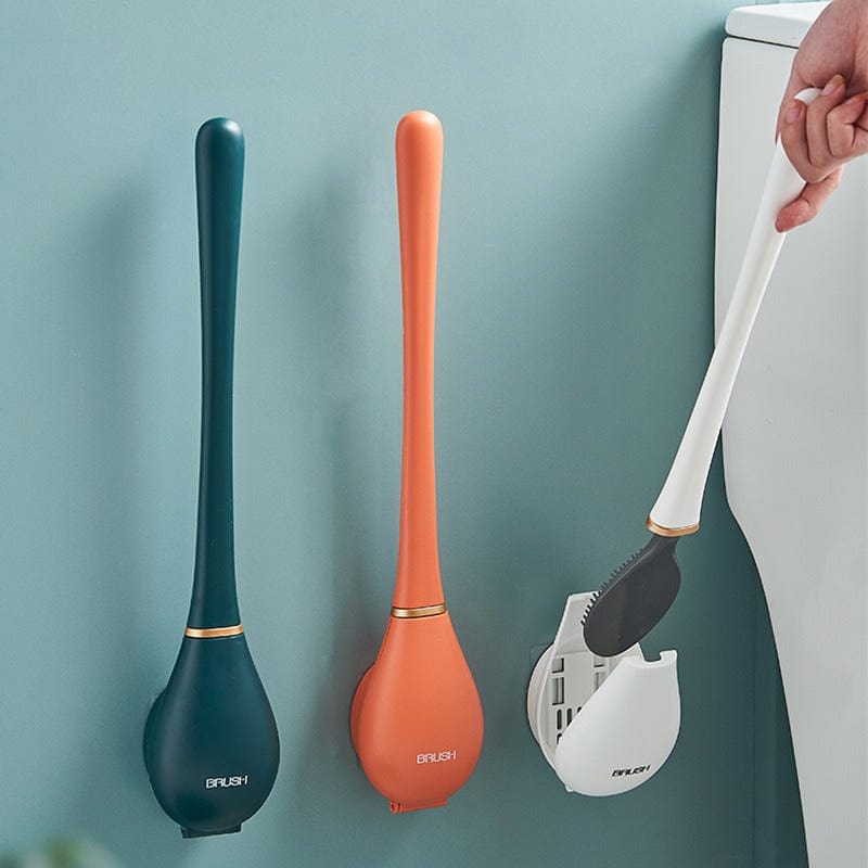 Wandmontage siliconen toiletborstel