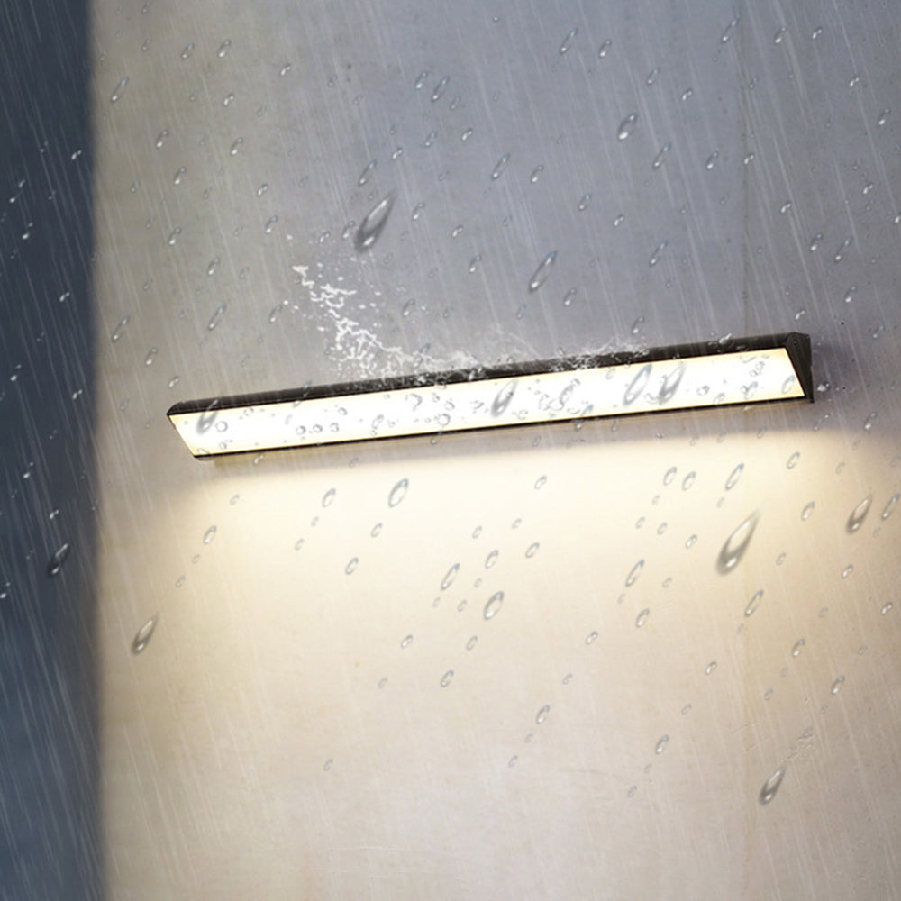 Contemporary Outdoor Wall Light Weather-Resistant LED Lamp with Modern Prism Look