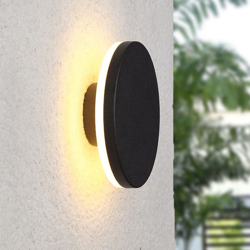 Modern Outdoor Wall Light Compact LED Uplight & Downlight