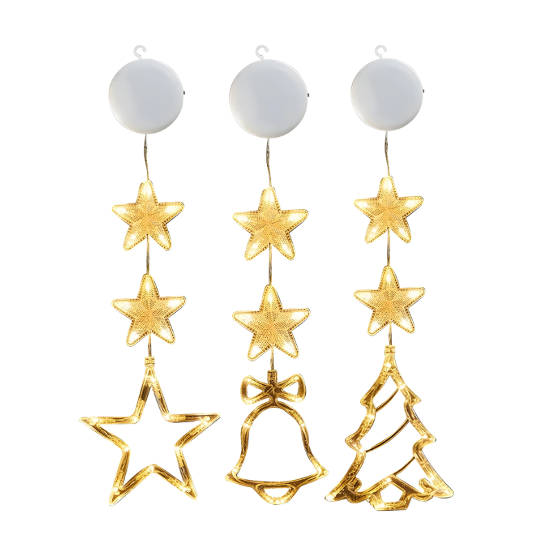 Warm Glow Christmas Indoor Window Lights Festive Battery Decor