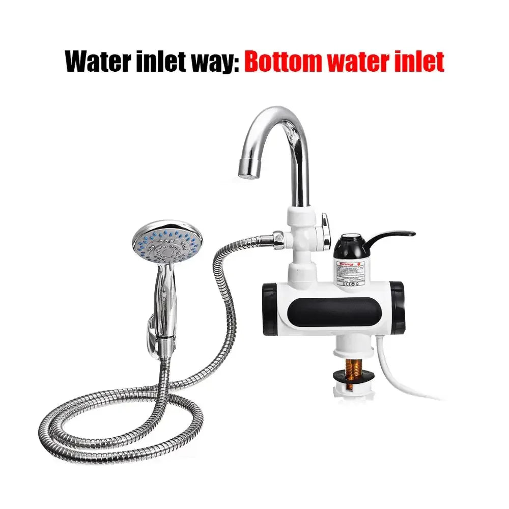 Instant Hot Water Kitchen Tap 3000W Rapid-Heating Electric Mixer