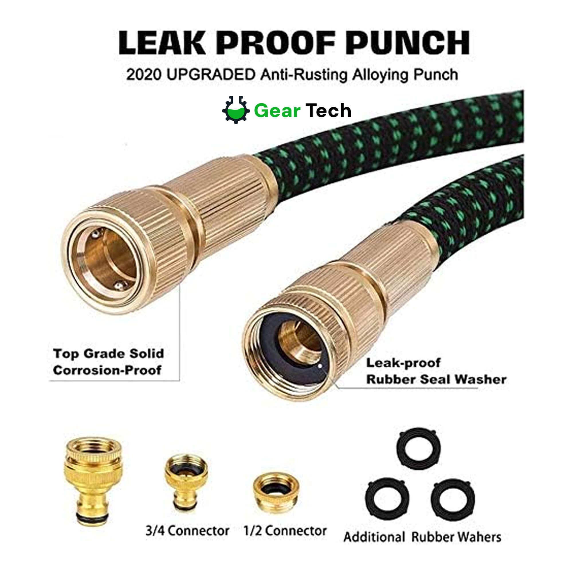 Expandable Garden Hose Tangle-Free, Durable & Easy-Store Watering Hose