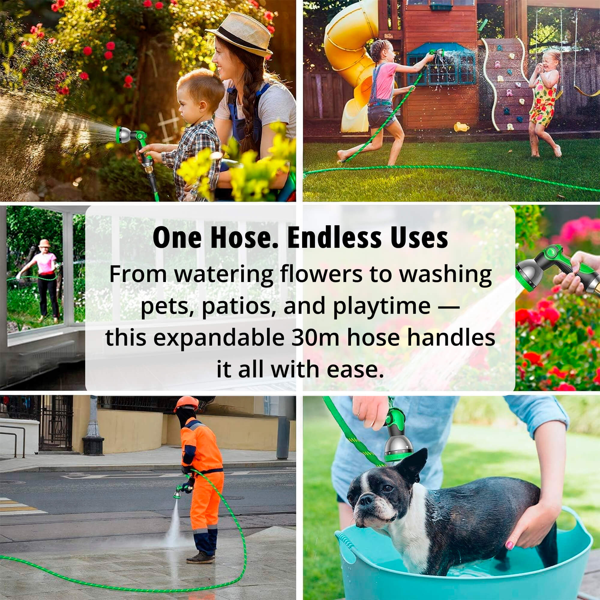 Expandable Garden Hose Tangle-Free, Durable & Easy-Store Watering Hose