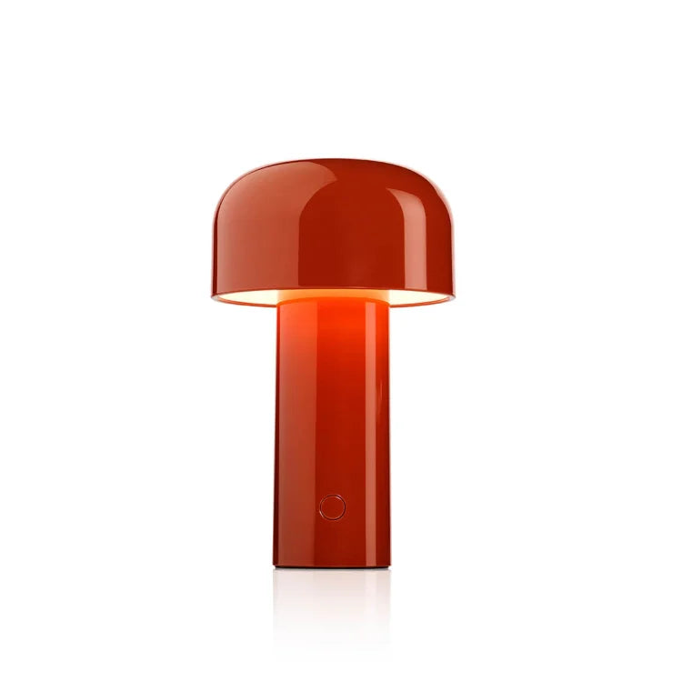 Wireless table lamp with modern mushroom design