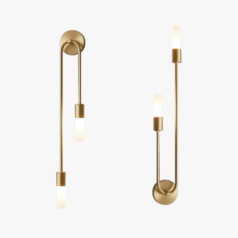 Modern LED wall lamp with double glow