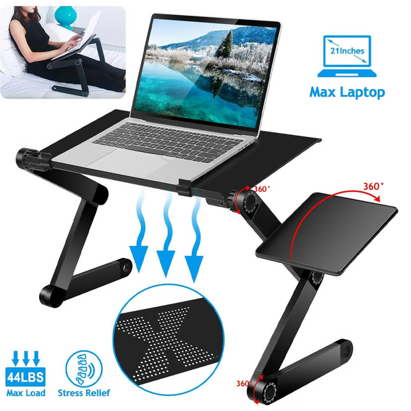 Ergonomic 360° Adjustable Laptop Stand Multi-Angle Workstation Support