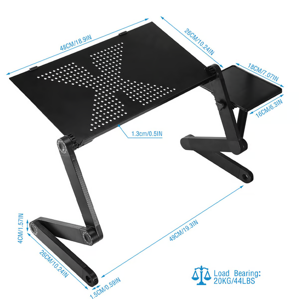 Ergonomic 360° Adjustable Laptop Stand Multi-Angle Workstation Support