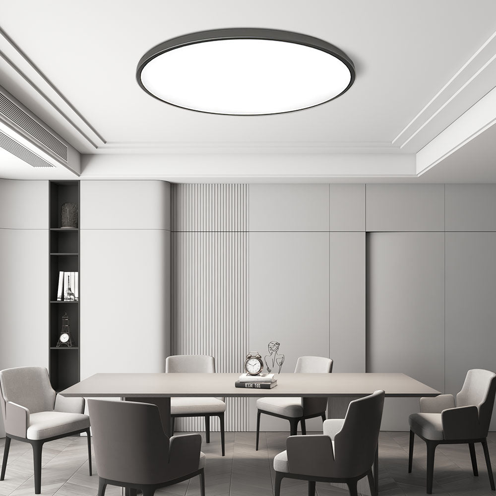 Sleek modern round LED ceiling lamp for elegant living room lighting