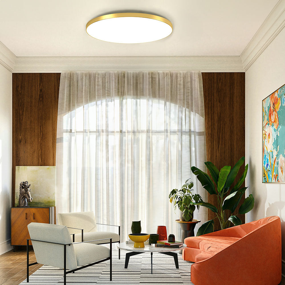 Sleek modern round LED ceiling lamp for elegant living room lighting