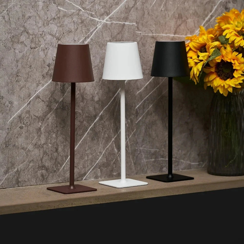Dimmable Touch Table Lamp Tall Rechargeable Light for Indoor & Outdoor Use