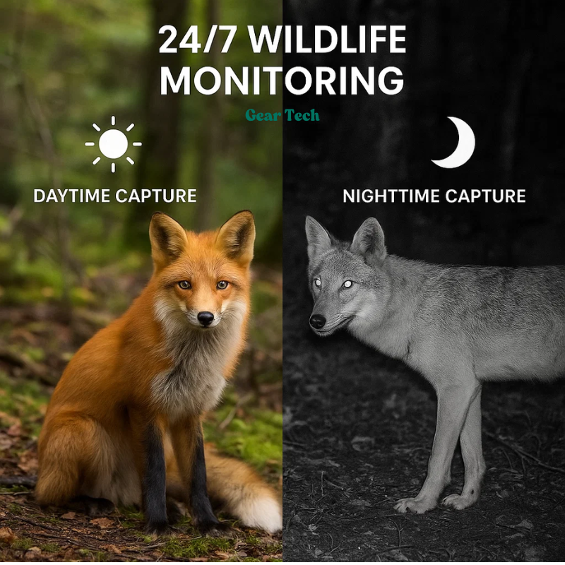 Outdoor Wildlife Camera High-Resolution Day and Night Camera
