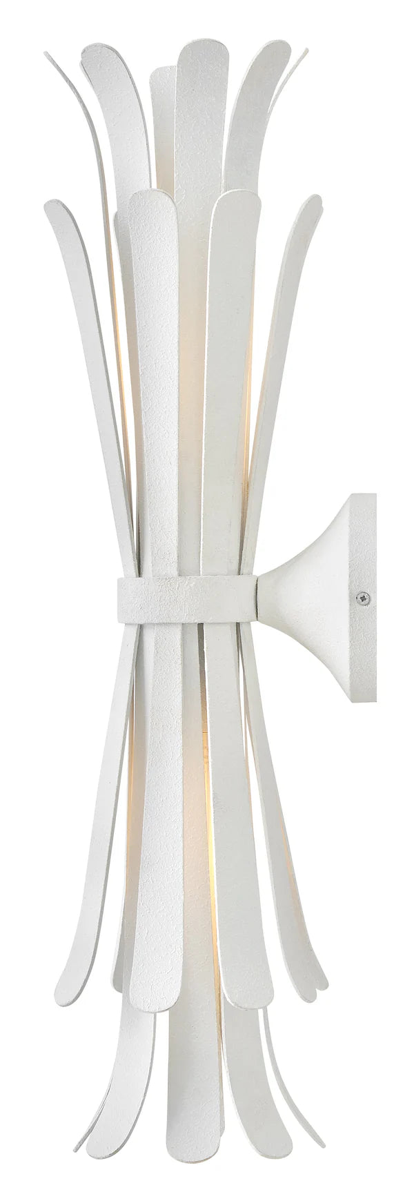 Wall lamp with decorative brass leaf shape