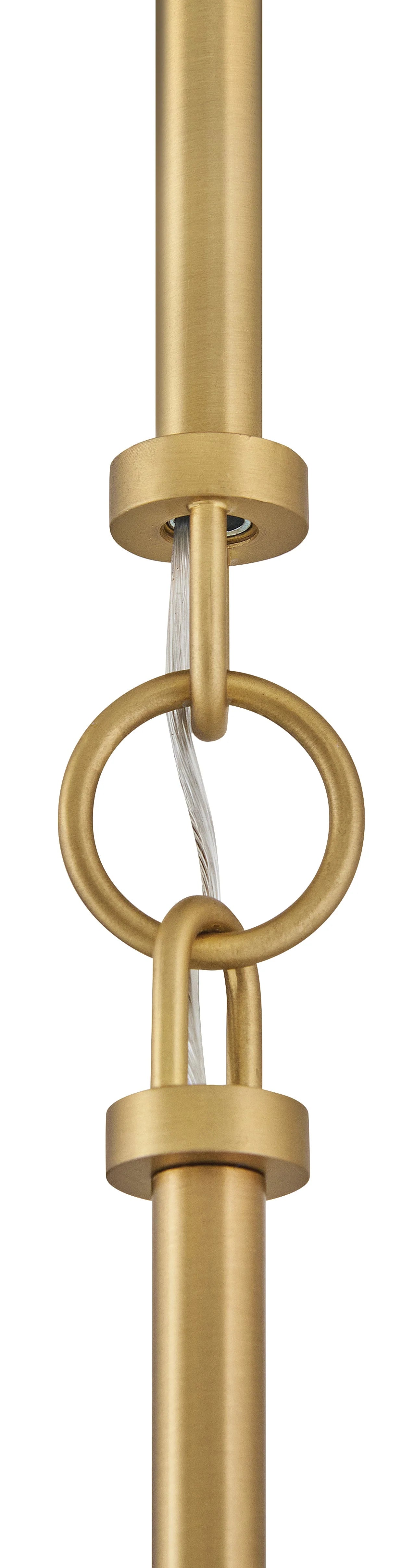 Sadie pendant lamp with shallow dish shade and chain suspension