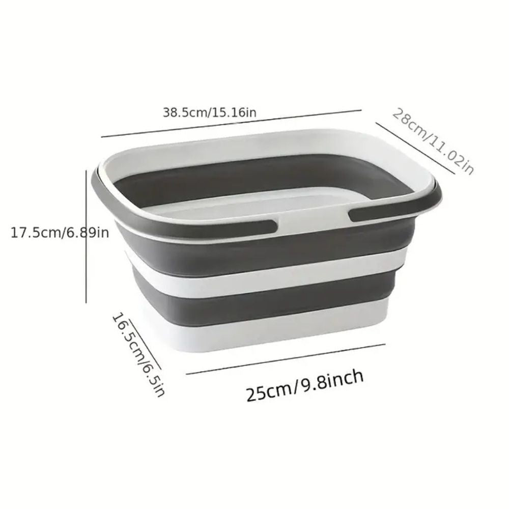 Ultra Flex Foldable Storage Basket Space-Saving Utility Tub with Handles