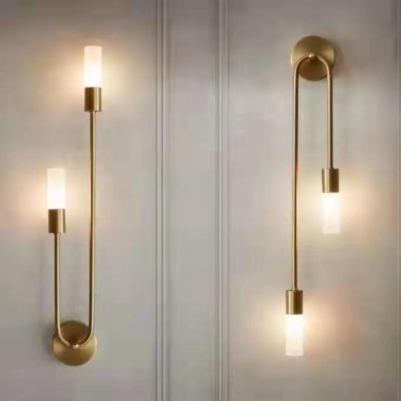 Modern LED wall lamp with double glow