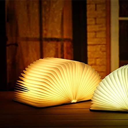 Enchanted Book Lamp Foldable LED Night Light with USB Rechargeable Battery