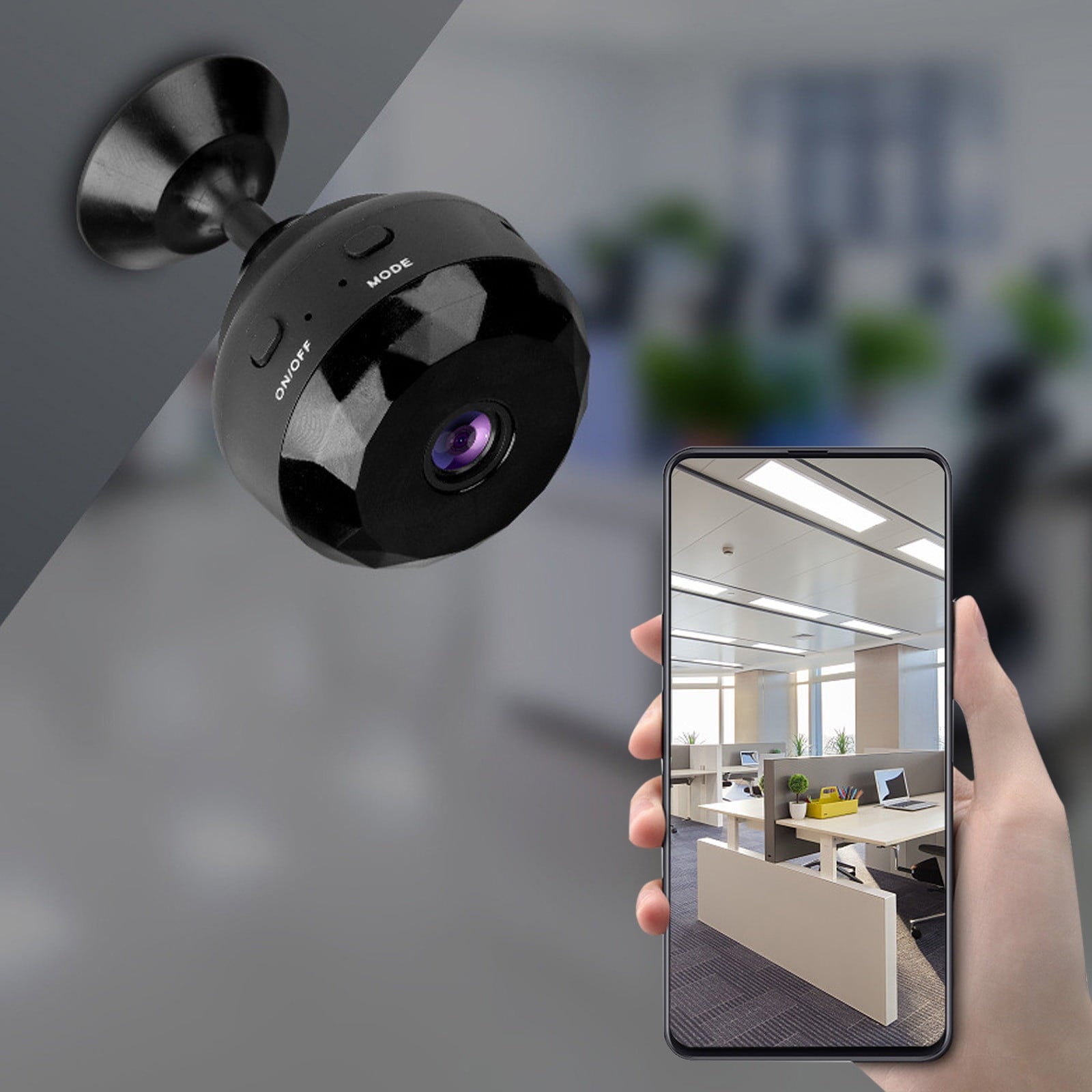 Mini wifi security camera with night vision and sd card storage