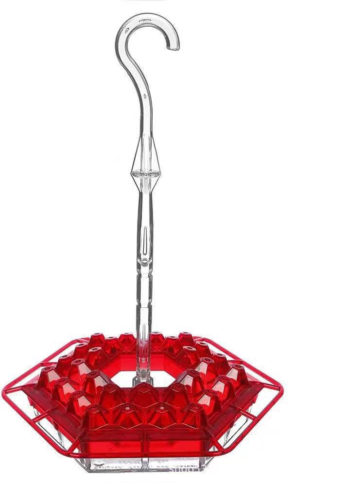 Hummingbird Feeder with Ant Moat Easy-Fill Hanging Outdoor Feeder