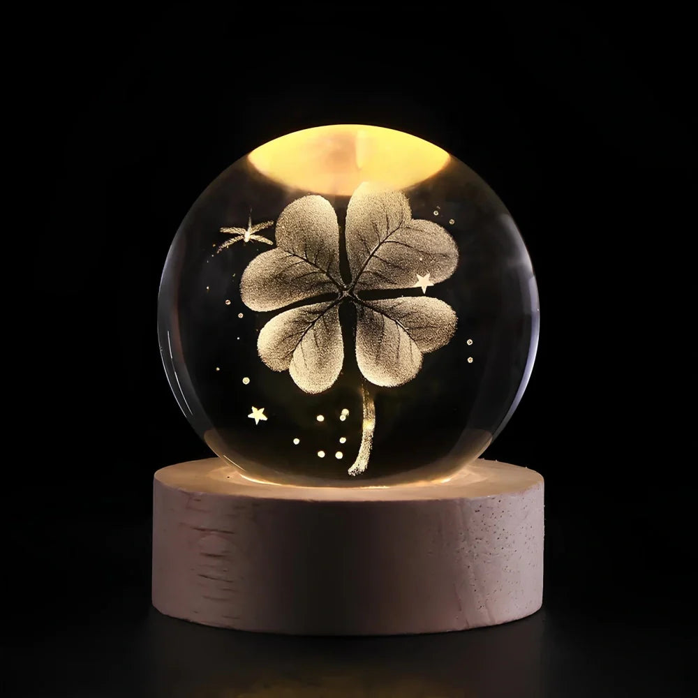 Luminous 3D Crystal Ball Glowing Planet Night Light