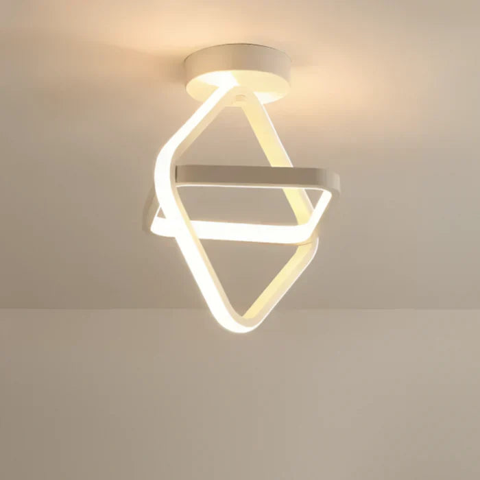 Orbiloop LED Plafondlamp met Dubbele Ringstructuur in Abstract Design