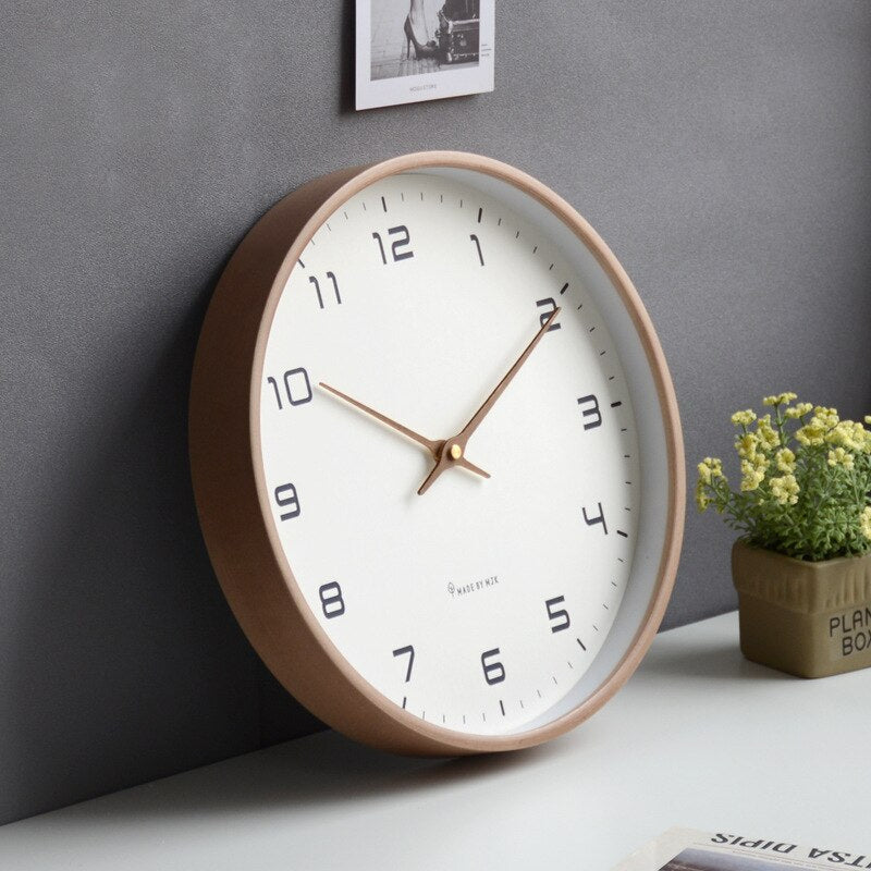 NordicGlow Wooden Wall Clock Minimalist Scandinavian Design