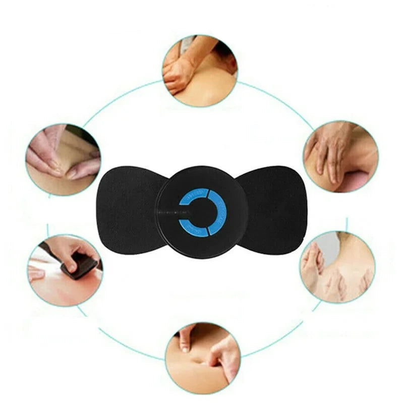 Wireless muscle stimulating massage device with microcurrent technology