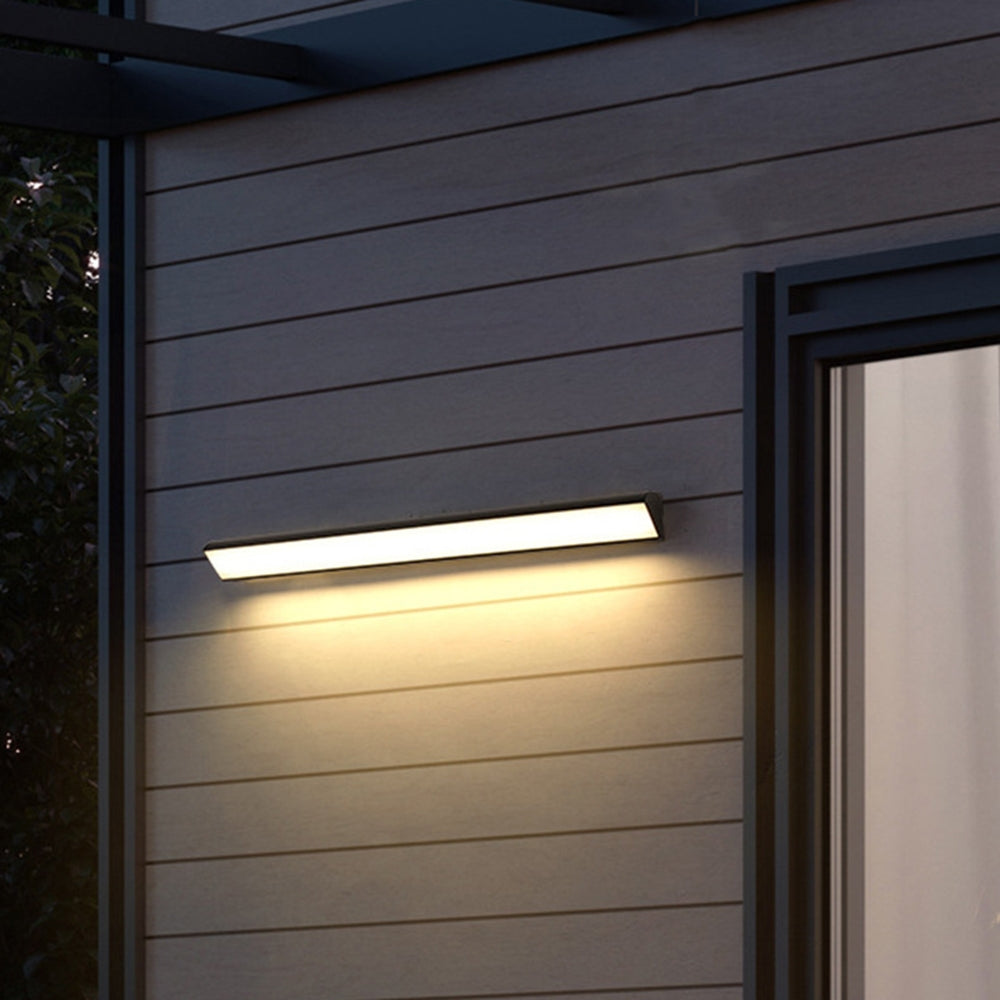 Contemporary Outdoor Wall Light Weather-Resistant LED Lamp with Modern Prism Look
