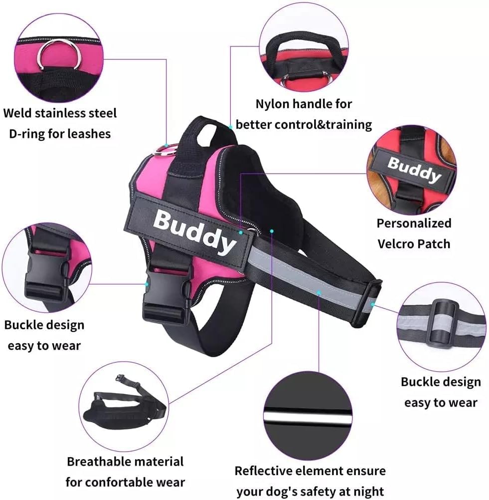 Secure Reflective Lightweight Adjustable Dog Harness