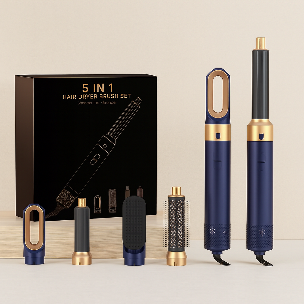 Multistyler with hairdryer function and attachments