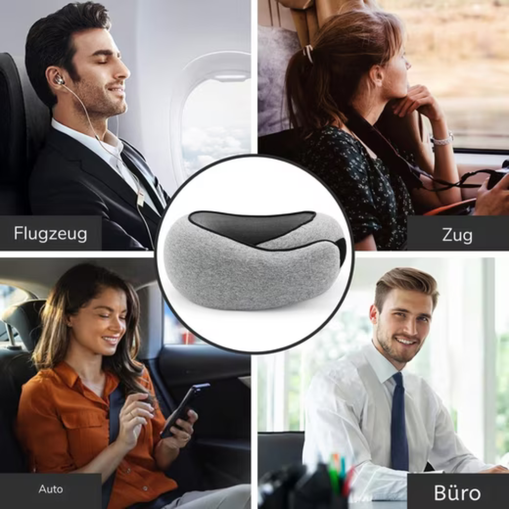 Compact Neck Pillow Comfortable Travel Cushion with Washable Cover