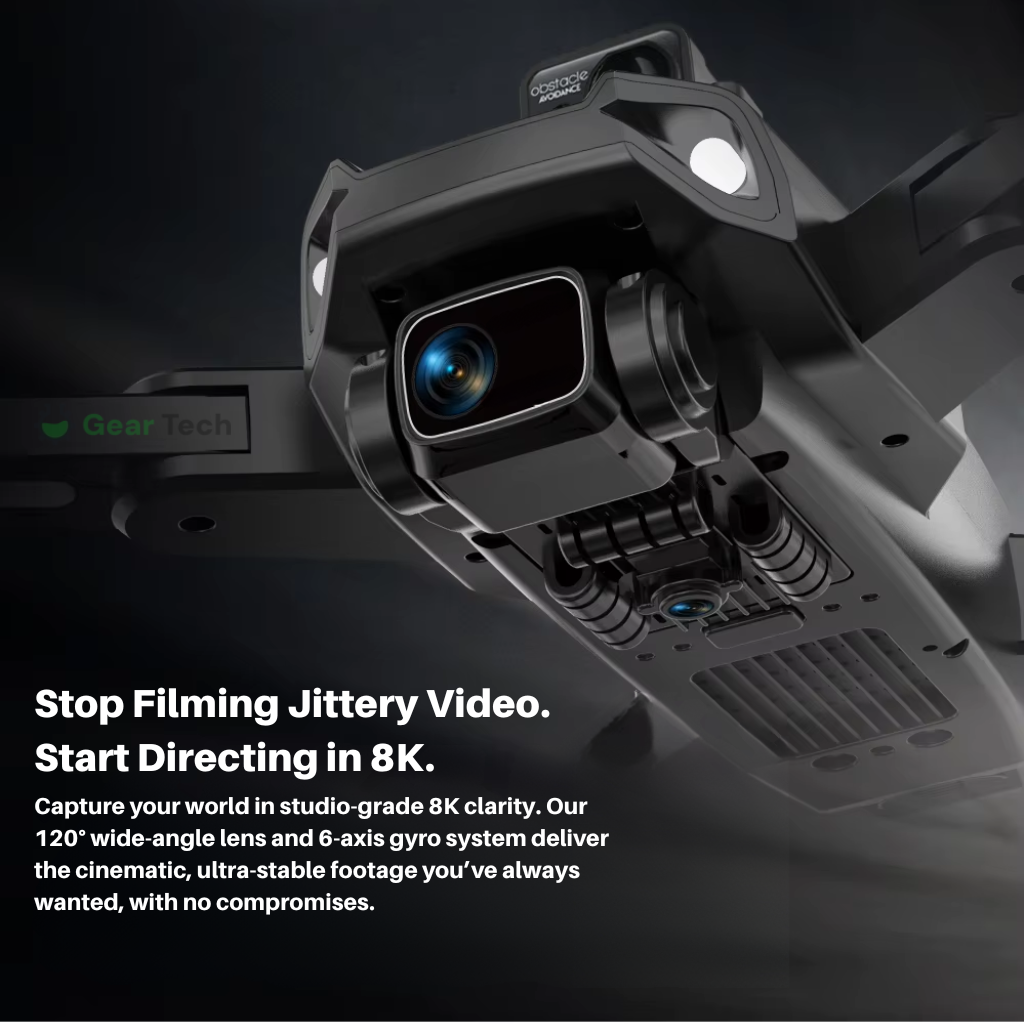 Aerial Camera Drone 8K Dual Lens, GPS Positioning, Stable Flight
