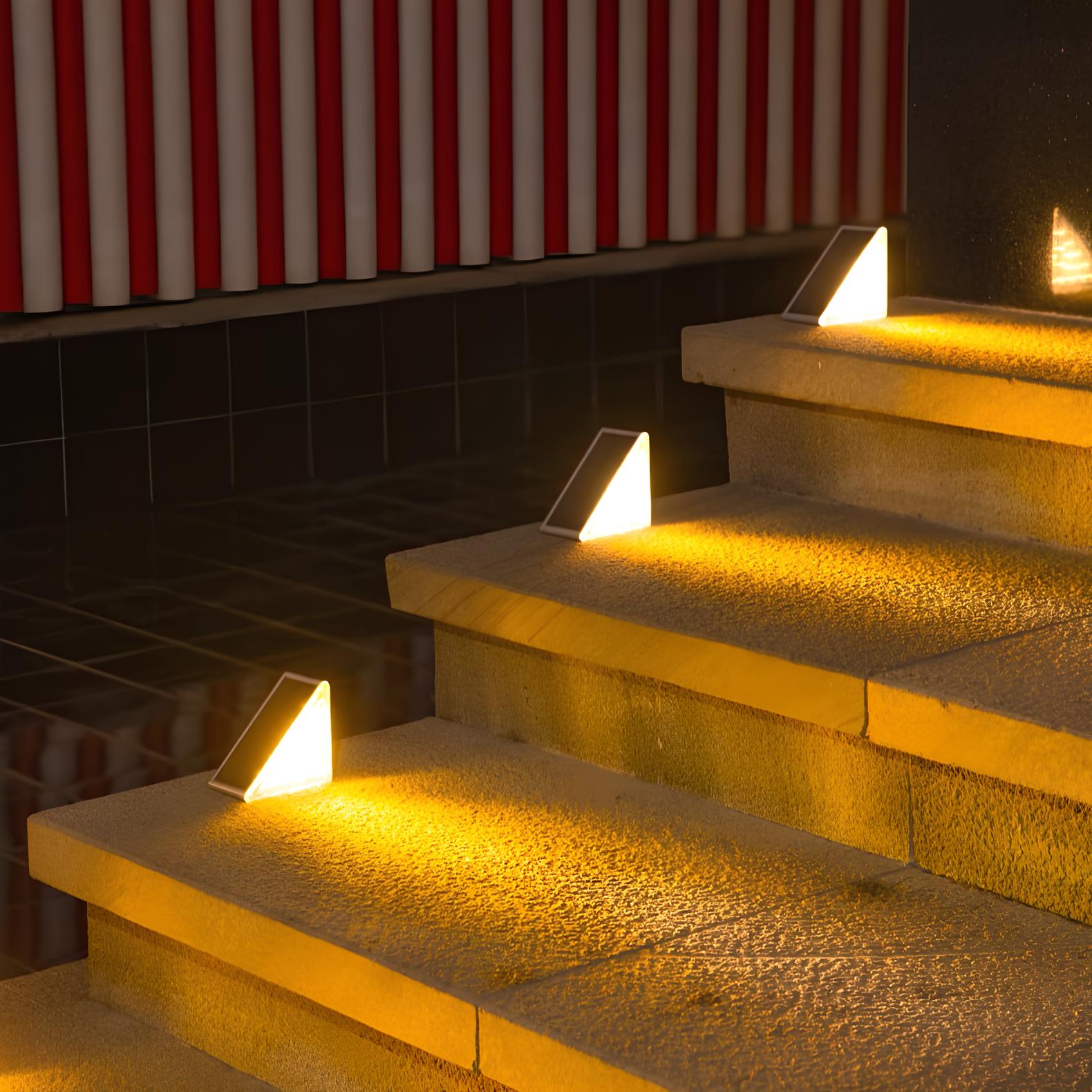 Solar Step Lights Waterproof Outdoor LED Stair Lighting