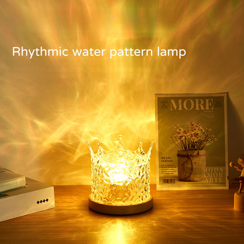 Lava Lamp Water Ripple Aurora Ambient Light in Square & Crown Shape