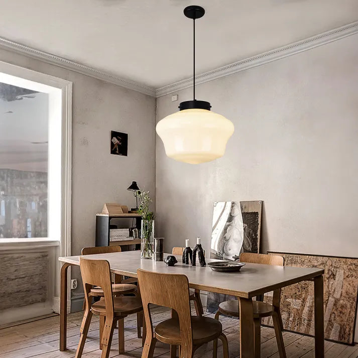 Stylish Pendant Light with Geometric Frosted Glass Style