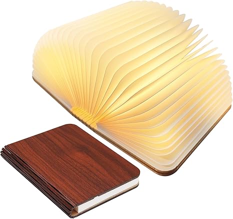 Enchanted Book Lamp Foldable LED Night Light with USB Rechargeable Battery