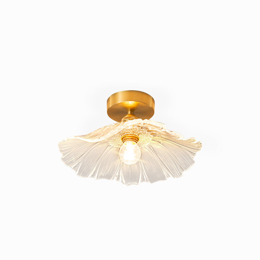 Art Deco Flower Flush Mount Vintage-Inspired Ceiling Light with Adjustable Glow