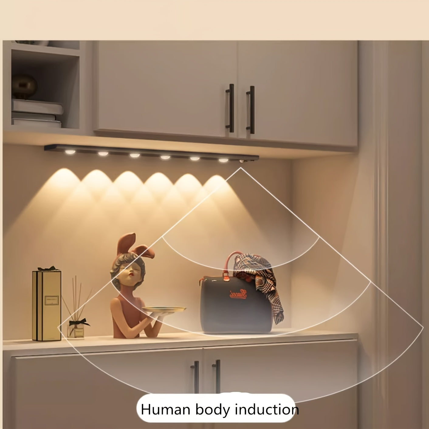 Modern LED Motion Sensor Light Wireless Rechargeable Cabinet Light with Motion Sensor