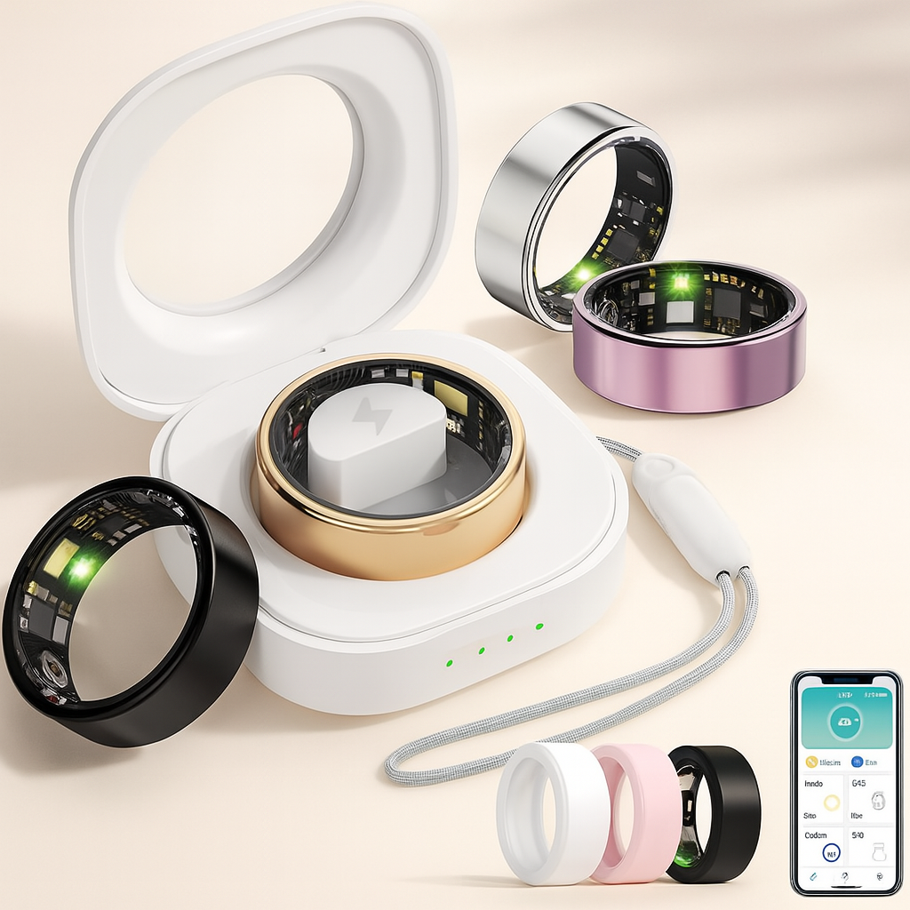 Health ring with real-time measurements and smart sleep analysis