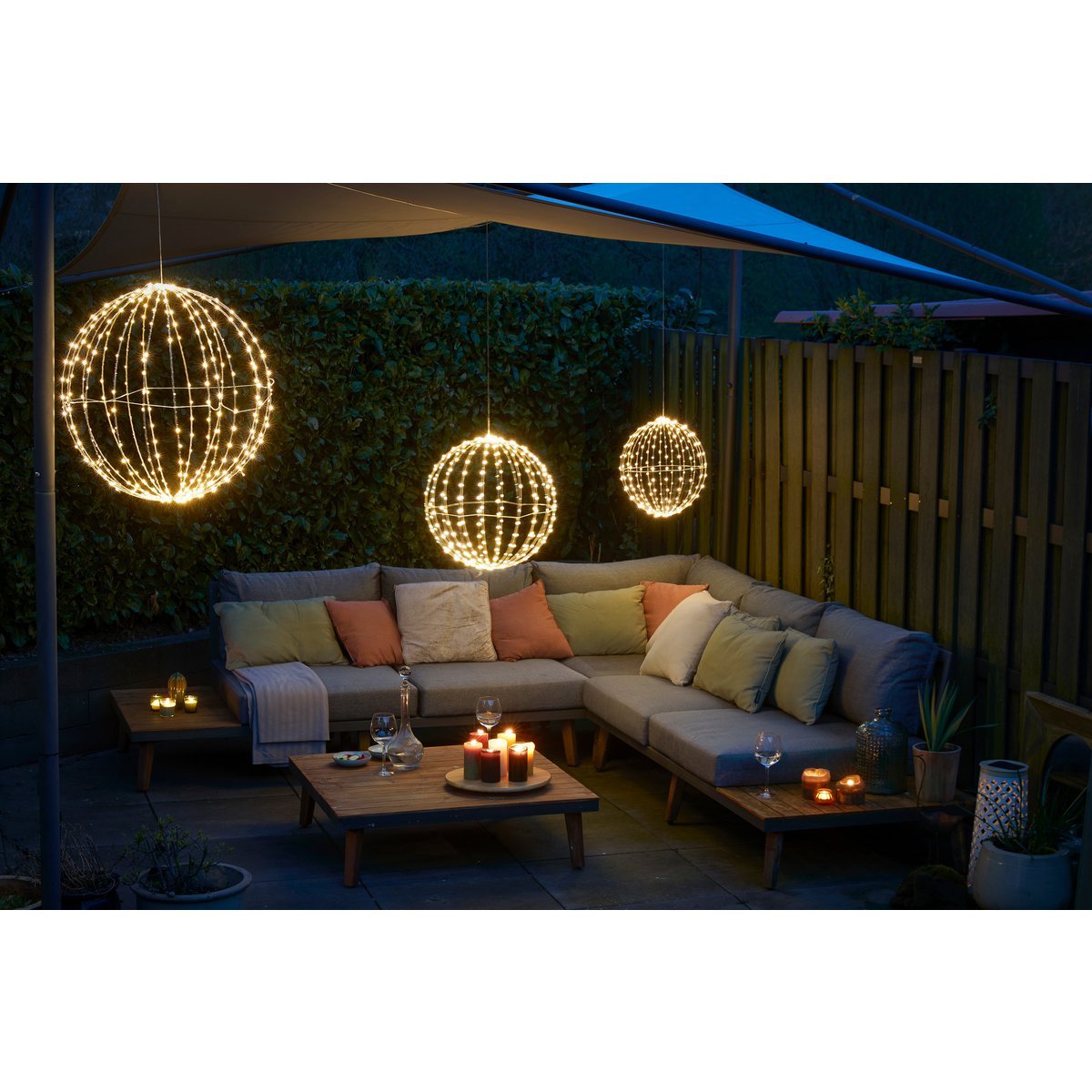 Sferra Metalen Lichtbal met LED en Timer voor Buiten
