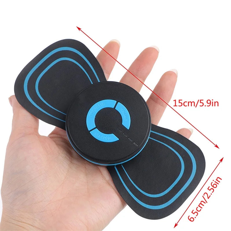 Wireless muscle stimulating massage device with microcurrent technology