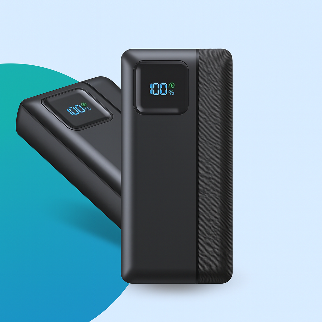 Portable power bank with built-in cables