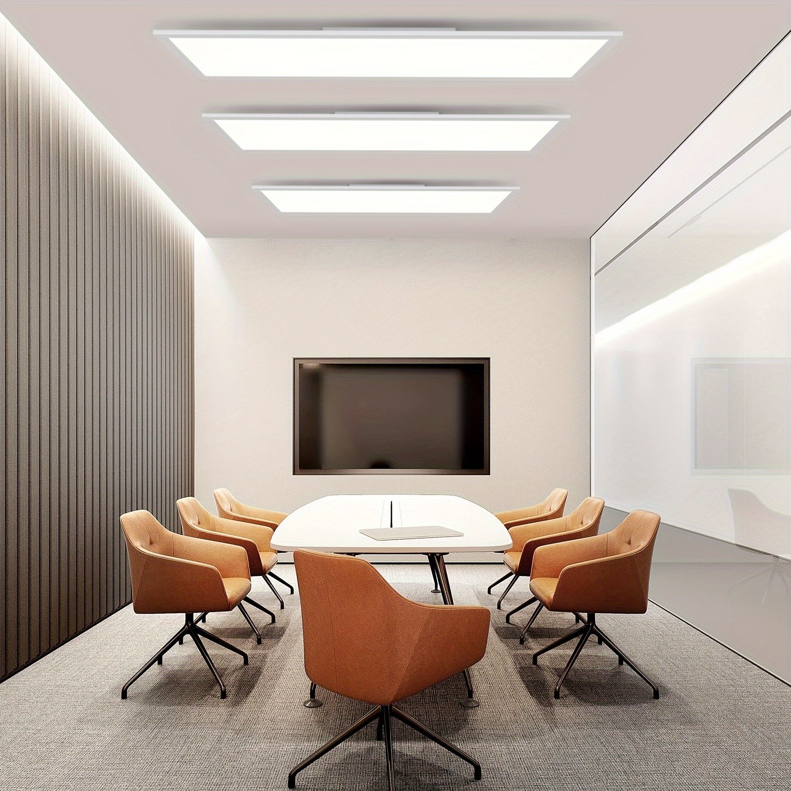 Modern Flush-Mount Flat LED Ceiling Light with Remote Control & Ambient Lighting