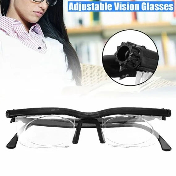 Smart Adjustable Glasses Instantly Focus for Near or Far Sight