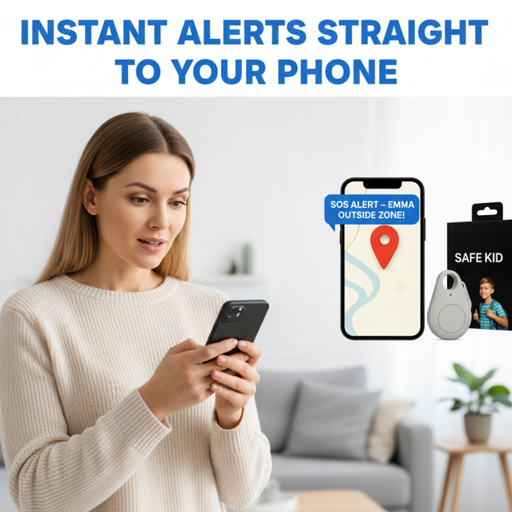 Kids Safety GPS Tracker Waterproof Live Location Device with SOS Function