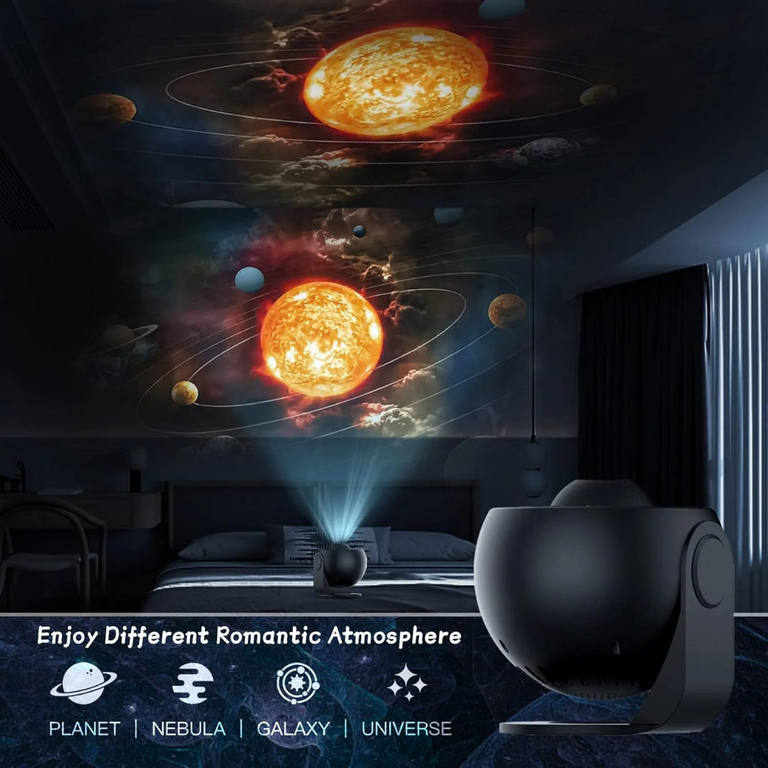 Celestial Dreams Galaxy Projector 360° Rotating Star Light with HD Films