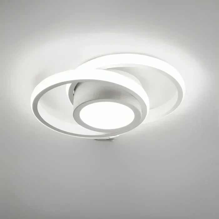 Orbiloop LED Plafondlamp met Dubbele Ringstructuur in Abstract Design