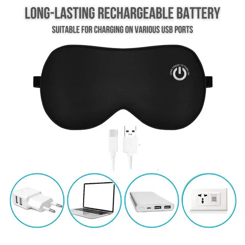 Wireless Heated Eye Mask Soothing Warm Massage for Tired Eyes